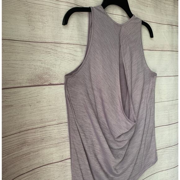 Lululemon Low Key Tank Top Heathered Dusty Dawn Open Back Keyhole - Picture 10 of 10